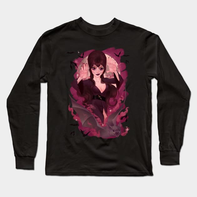 Elvira the mistress of the dark Long Sleeve T-Shirt by fabiobottega